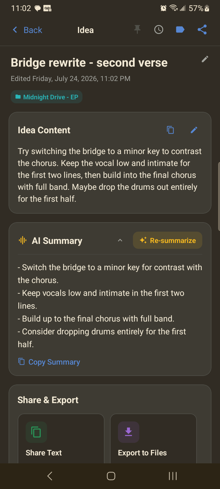 MotifScribe AI summary